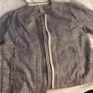 Get your sparkle on! Anthropologie Dolan Silver Jacket